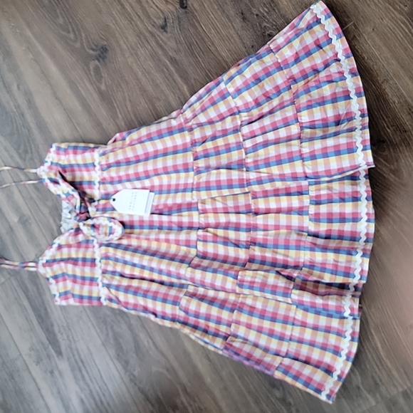 English Factory Gingham Mini Dress with Ribbon Detail NWT - Picture 7 of 10